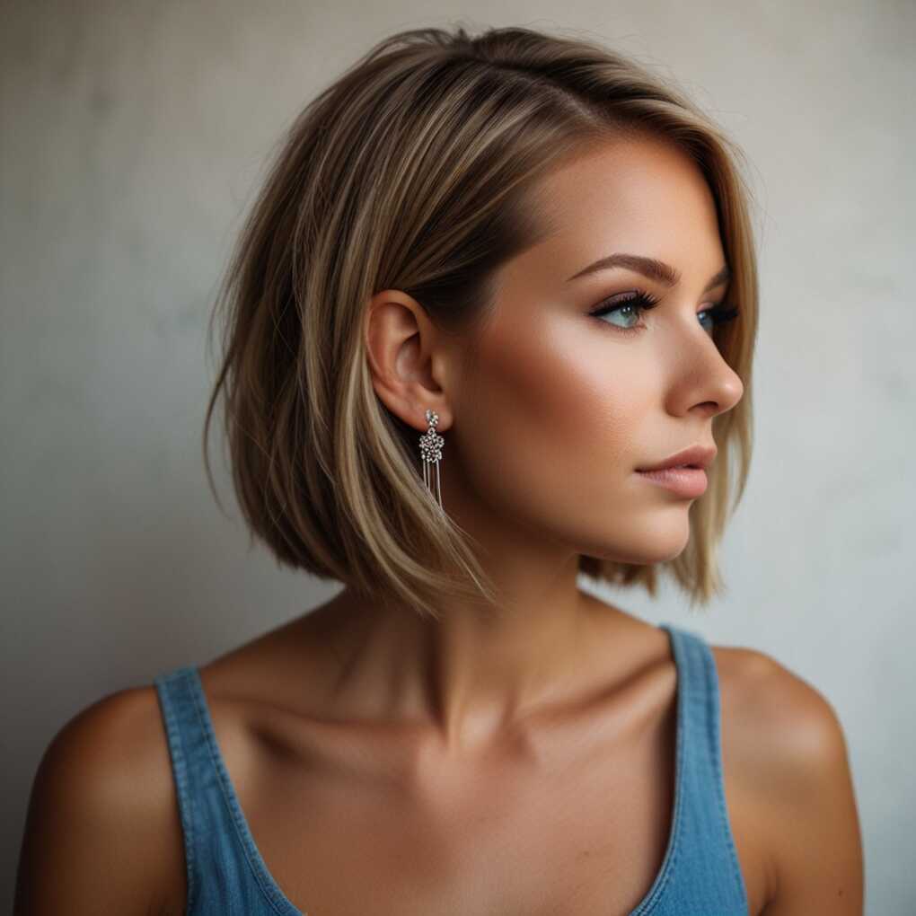 Sleek Bob with Hair Clips