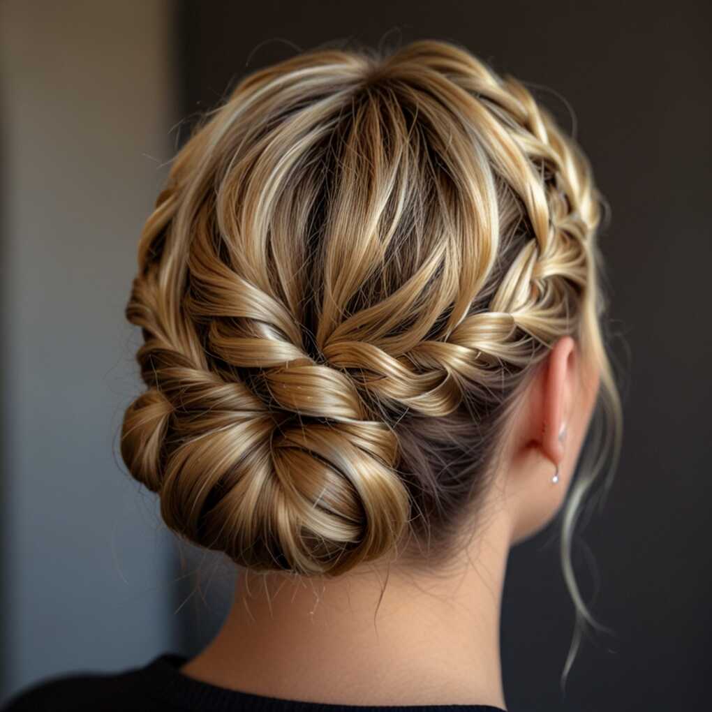 12. Waterfall Braid Updo