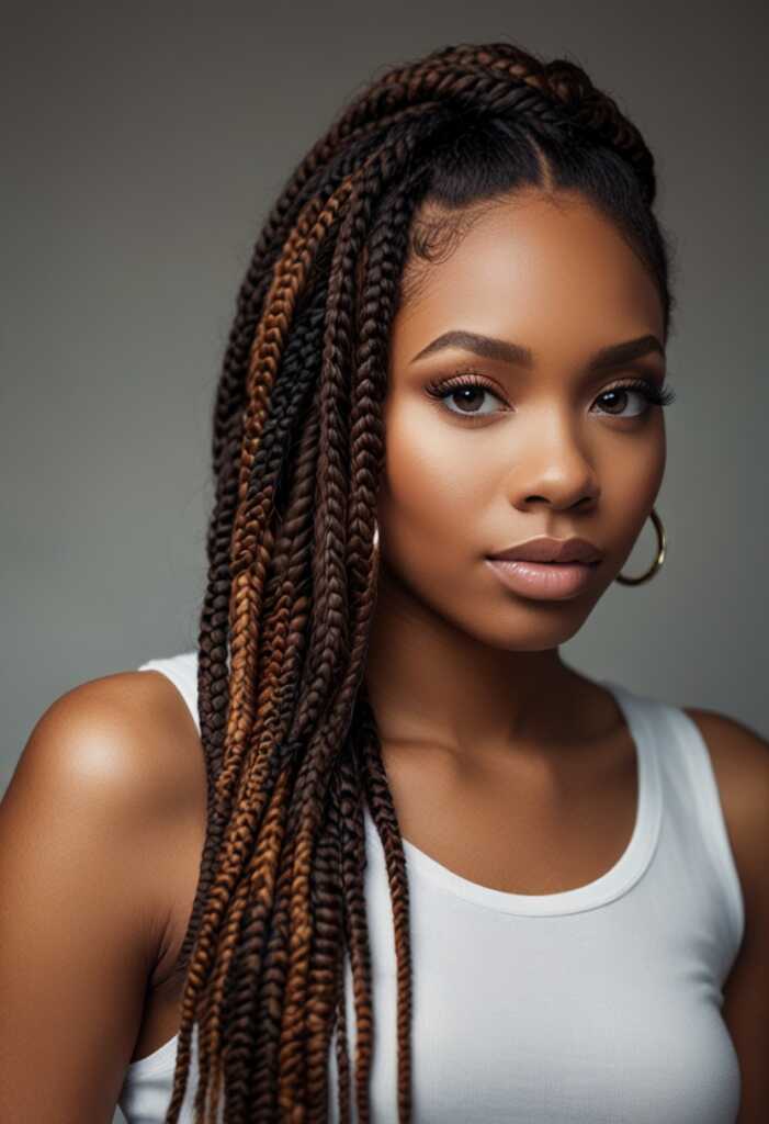 14. Jumbo Box Braids in Natural Colors