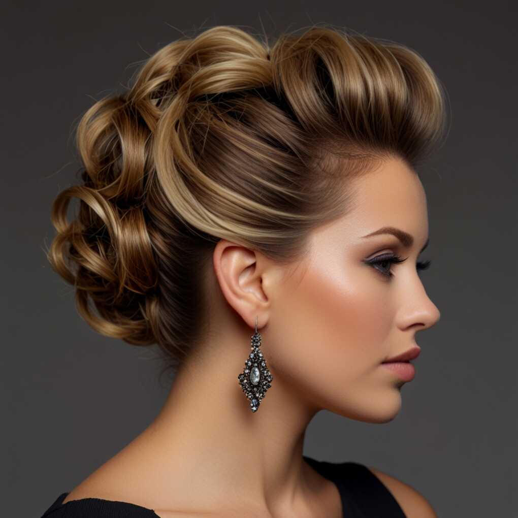 14. Textured Pompadour Updo