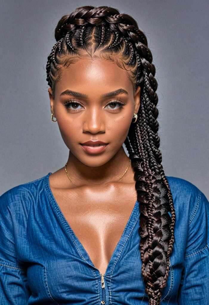 4. Asymmetrical Jumbo Box Braids