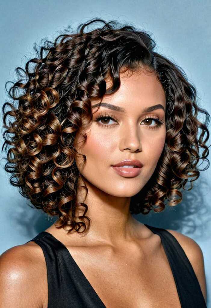 7. Voluminous Curly Bob