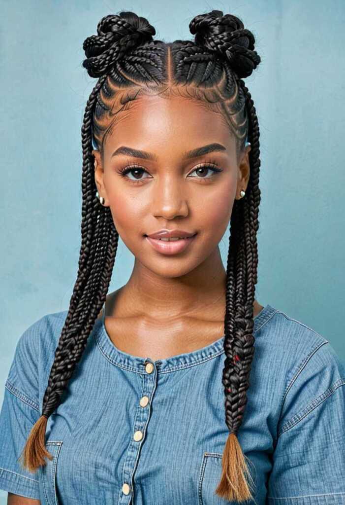 Box Braid Pigtails