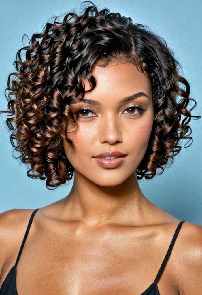 Curly Inverted Bob