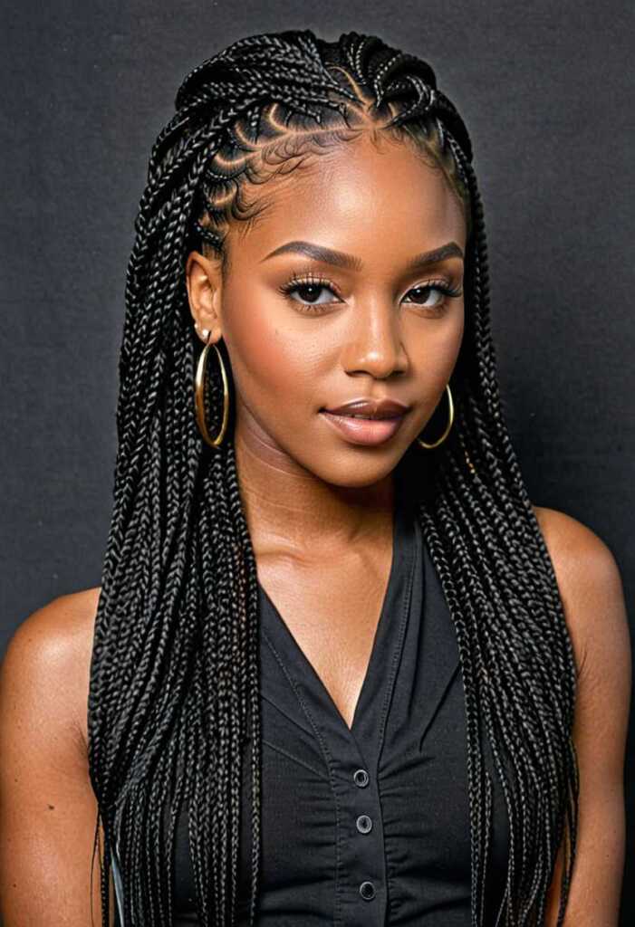 Layered Box Braids