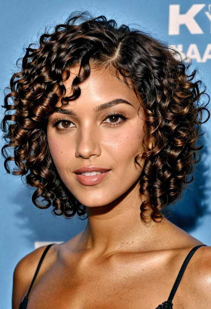 Layered Curly Bob