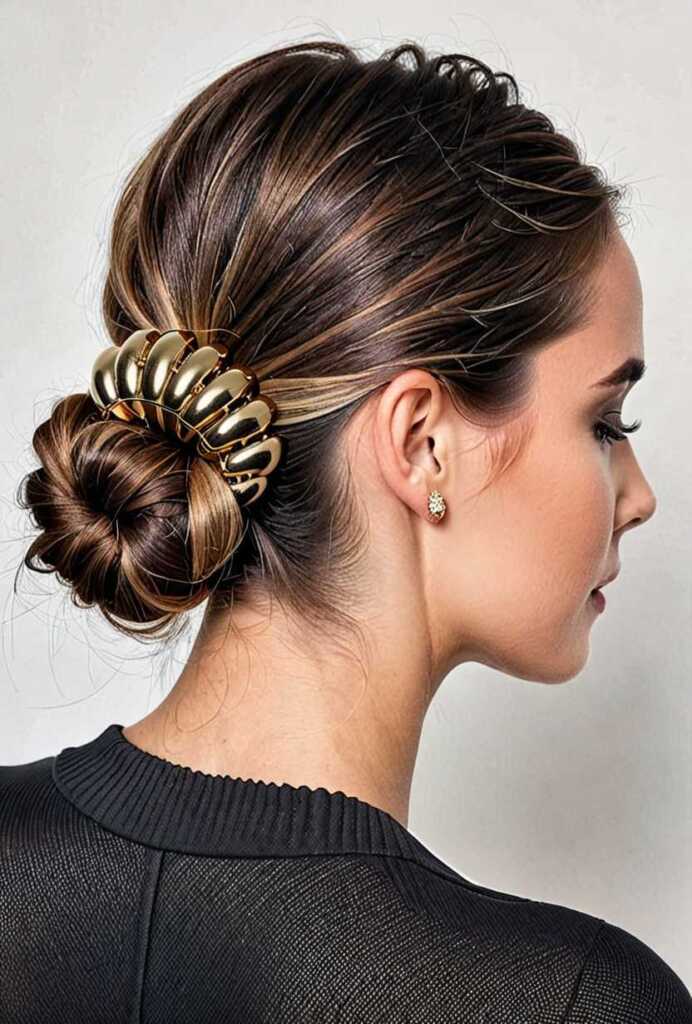 Textured Low Bun