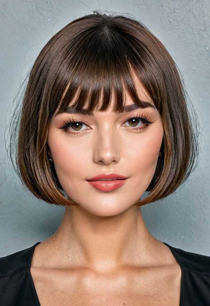 Blunt Bob with Arched Bangs