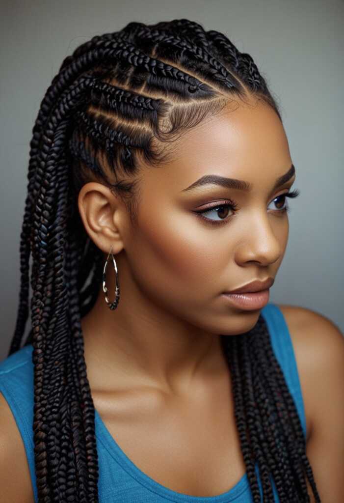 Cornrow Updo