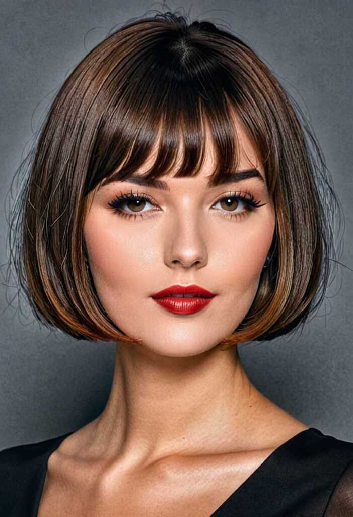 Layered Bob with Side Bangs