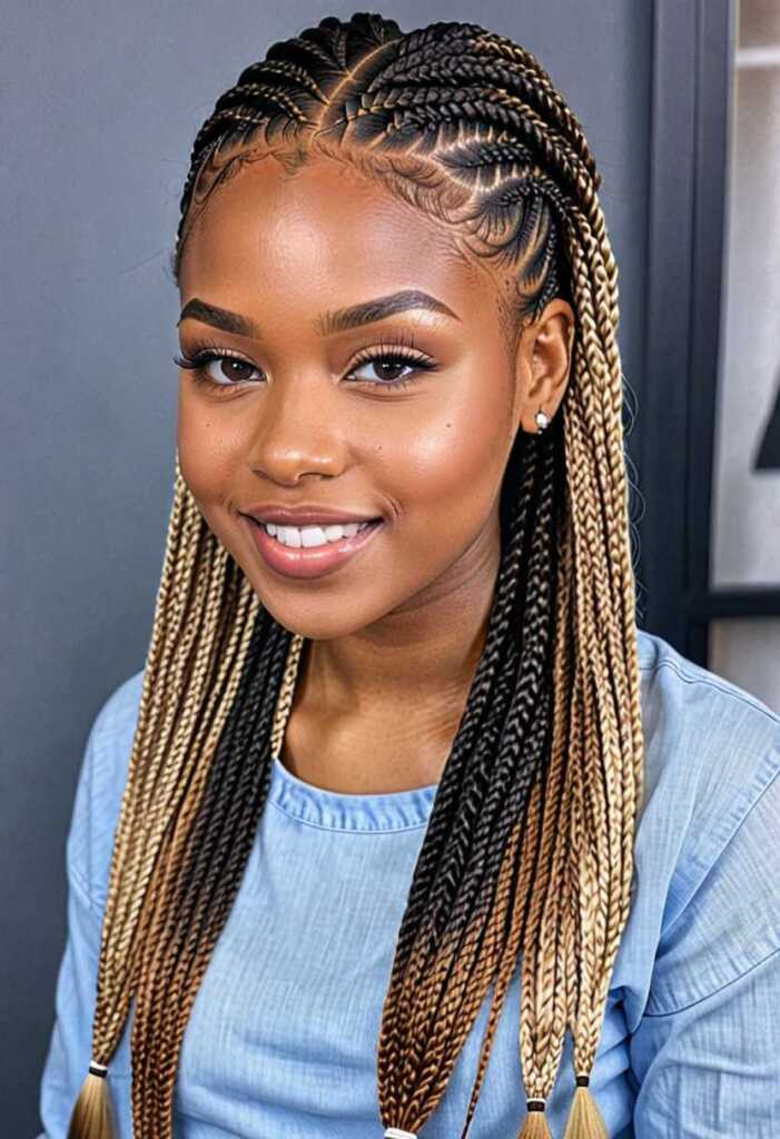 Ombre Small Knotless Braids