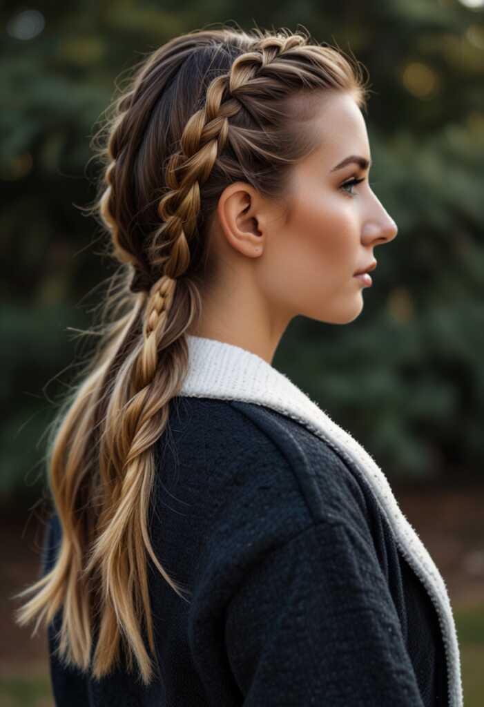 Half-Up Crown Braid