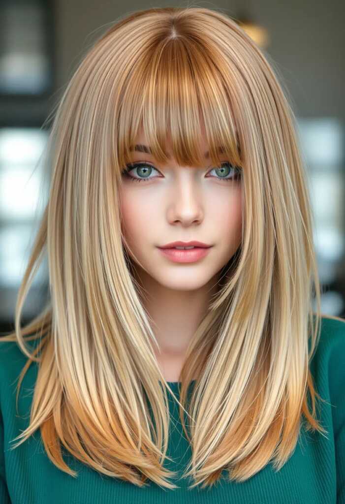 Layered Bangs with Long Layers