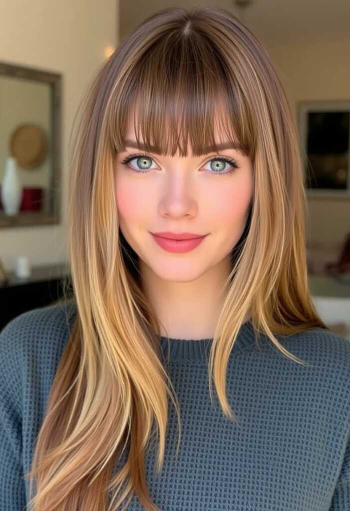 Soft Layered Bangs