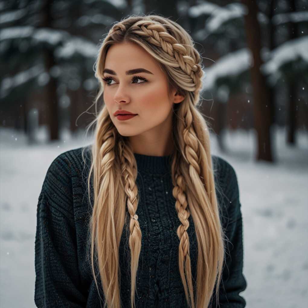 Winter Braid Hair Styles Ideas