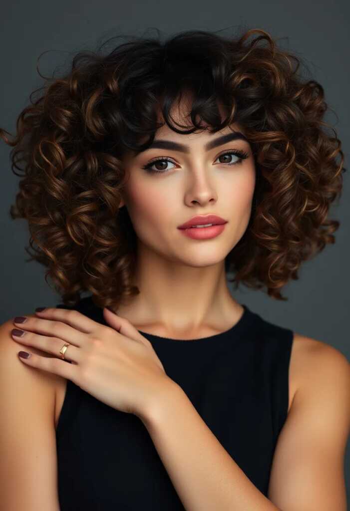 Wispy Bangs with Curly Hair